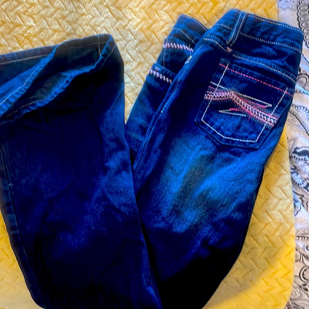 Cruel girl 16R. Elastic waist. Dark denim.
